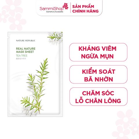 Nature Republic Mặt nạ giấy Real Nature Tea Tree Mask Sheet 23ml