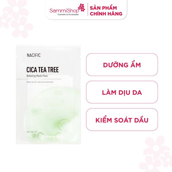 Nacific Mặt nạ Cica Tea Tree Relaxing Mask Pack 30g