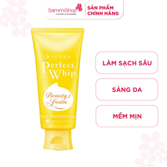 Senka Sữa rửa mặt Perfect Whip Vitc Poreless Glow 100g