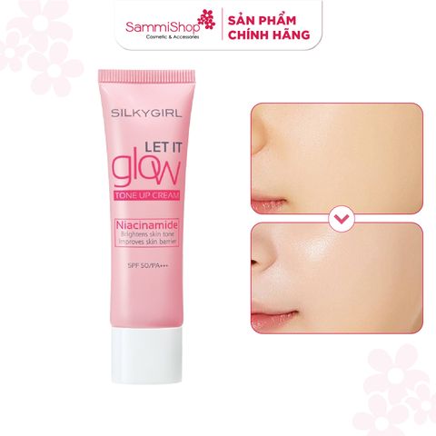 Silkygirl Kem lót nâng tông Let it Glow Tone Up Cream  25ml - 01 Radiant