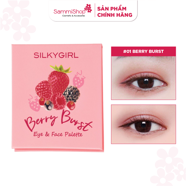Silky Girl Bảng phấn mắt và má Berry Burst Eye & Face Palette 12.6g