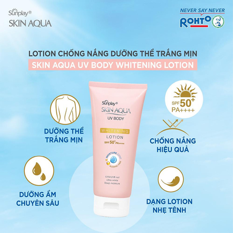 Sunplay Kem chống nắng dưỡng thể Skin Aqua UV Body Whitening SPF 50+ PA++++ 150g