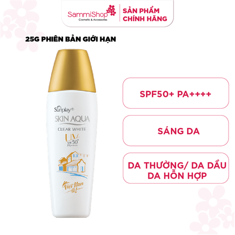 Sunplay Sữa chống nắng Skin Aqua Clear White SPF50+ PA++++ 25g