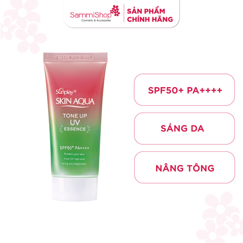 Sunplay Tinh chất chống nắng Sunplay Skin Aqua Tone Up UV Essence Happiness Aura Rose Color 50g