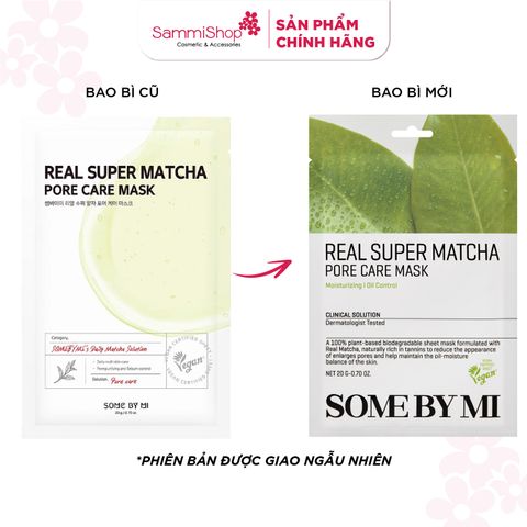 Some By Mi Mặt nạ giấy Real Super Matcha Pore Care Mask 20g