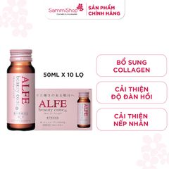 Alfe Thực phẩm bảo vệ sức khỏe Nước uống collagen Beauty Conc (50ml*10)