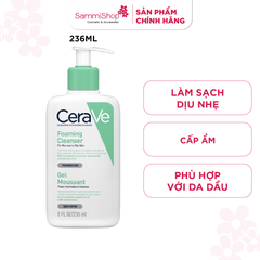 Cerave Sữa rửa mặt da dầu Foaming Cleanser