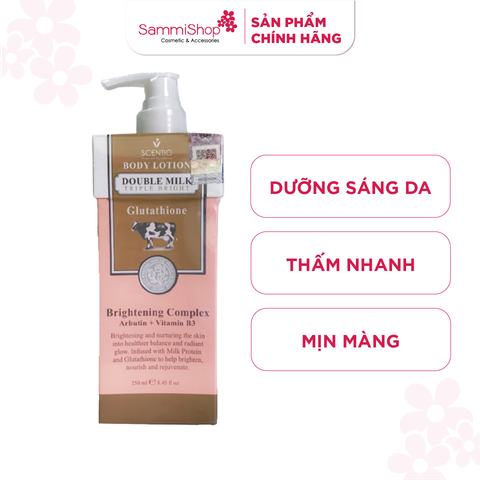 Scentio Dưỡng thể trắng da Double Milk Triple White 250ml