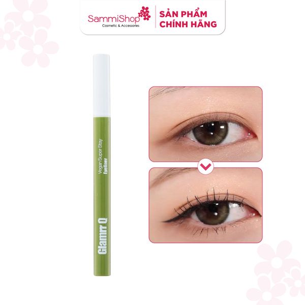 GLAMRR Q Kẻ mắt VEGAN SUPER STAY EYELINER, 0.6g