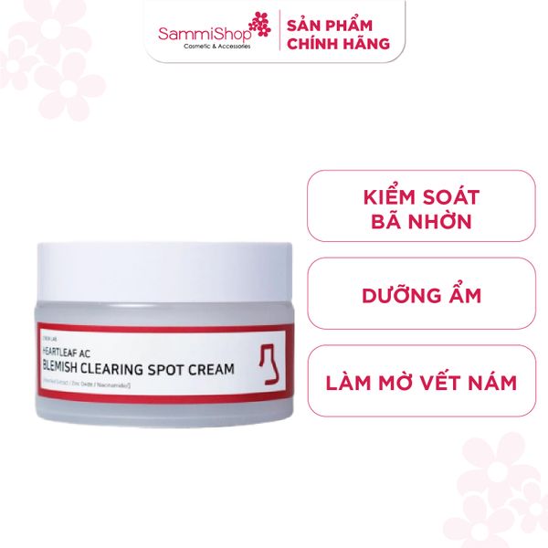 C'New Lab Kem dưỡng da Heartleaf Ac Blemish Clearing Spot Cream 30ml