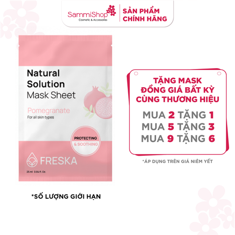 [03.04 - 01.05] Freska Mặt nạ giấy Natural Solution Mask Sheet 25ml