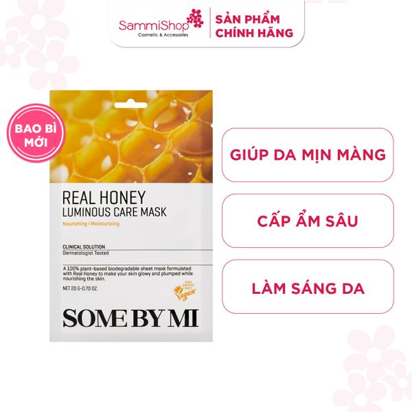 Some By Mi Mặt nạ giấy Real Honey Luminous Care Mask 20g