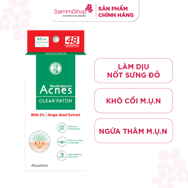 Acnes Miếng dán mụn Clear Patch 48 miếng