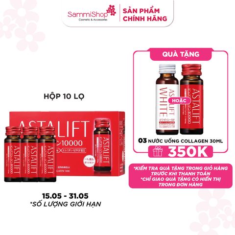 [15.05 - 31.05] Nước Uống Bổ Sung Collagen Astalift Drink Pure Collagen 10000mg (10 Lọ x 30ml)