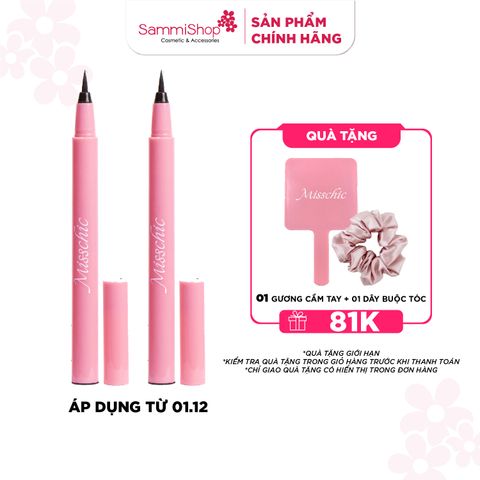 COMBO 2 Misschic Kẻ mắt nước Gorgeous Sharp Pro Multiproof Eyeliner 0.5g