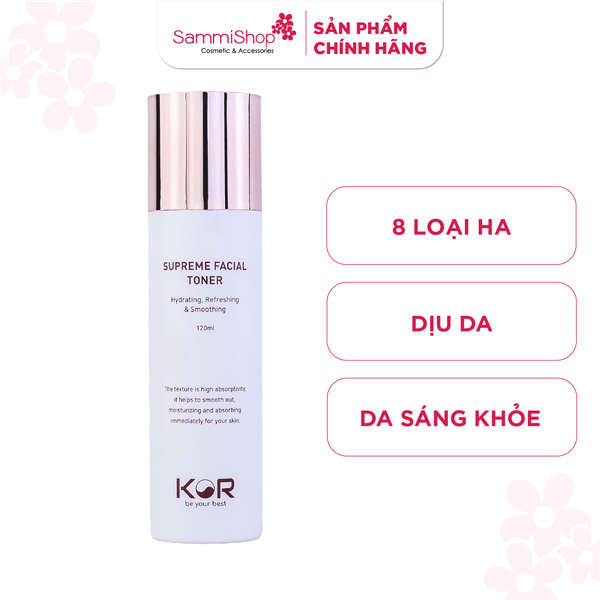 Kor Nước hoa hồng Supreme Facial Toner 120ml