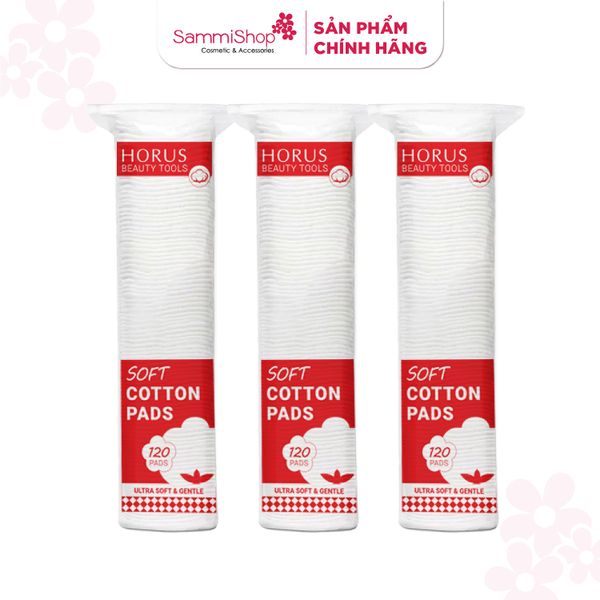 [APP + WEB] combo 3 Horus Bông tẩy trang Soft Cotton Pads 120 pads