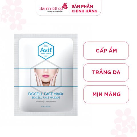 Avif Mặt nạ giấy Biocell Brightening Face Mask mới