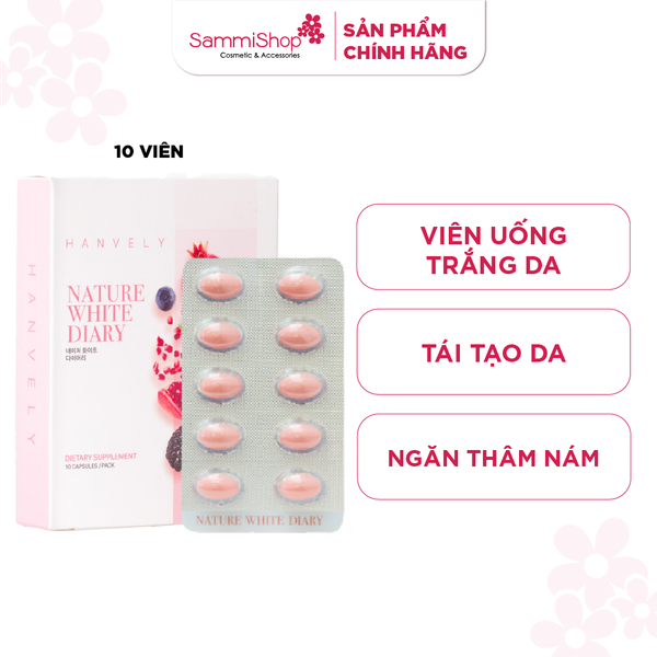 Hanvely Viên uống Nature White Diary 10 viên