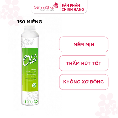 Bông tẩy trang Ola 120 miếng + 30 miếng