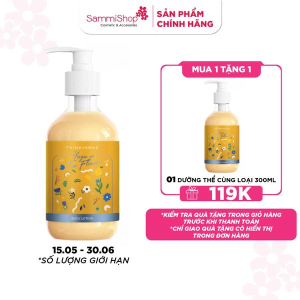 Thinkinbae dưỡng thể body lotion #Yuzu & Tea flower 300ml