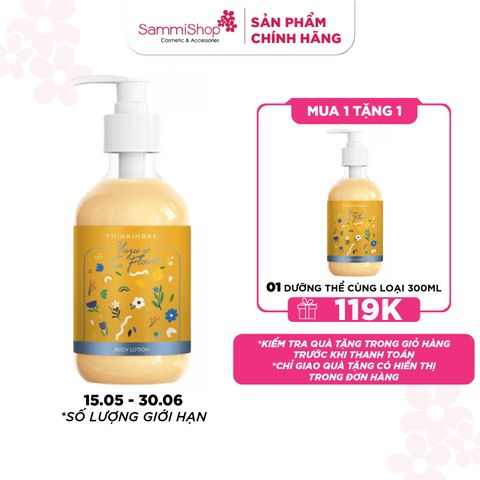 Thinkinbae dưỡng thể body lotion #Yuzu & Tea flower 300ml