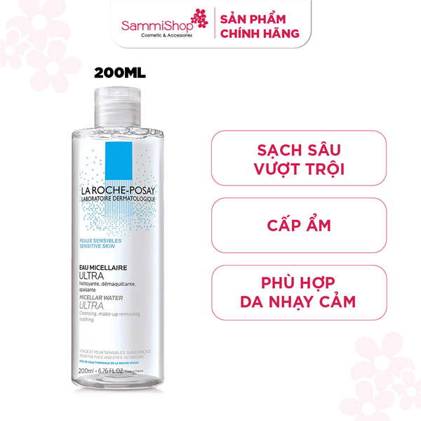 La Roche-Posay Nước Tẩy Trang Da Nhạy Cảm Micellar Water Ultra Sensitive Skin 200ml