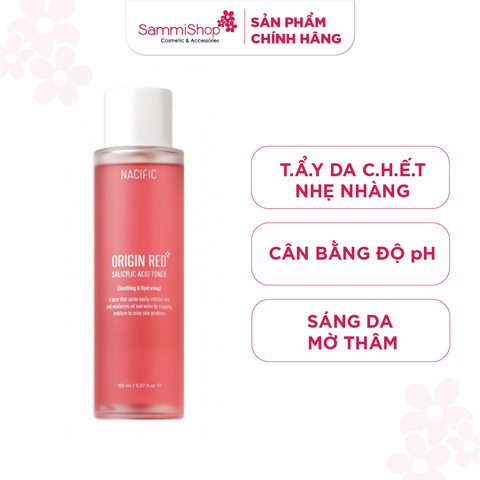 Nacific Nước hoa hồng Origin Red Salicylic Acid Toner 150ml