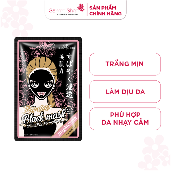 Sexylook Mặt nạ giấy Intensive Brightening Black Facial Mask 28ml