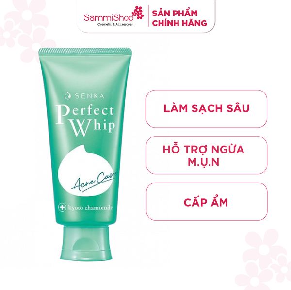 Sữa rửa mặt Senka Perfect Whip Acnes Care 100g