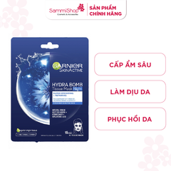 Garnier Mặt nạ giấy Serum MaskNightHydra Bomb Repairing Hydration Deep Sea Water&Hyaluron 28g