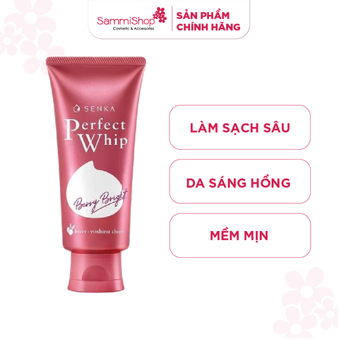 Senka Sửa Rửa Mặt Perfect Whip Berry Bright 100g