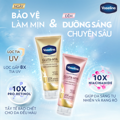 Vaseline Sữa dưỡng thể Healthy Bright Gluta-Hya Serum Burst UV Lotion Flawless Bright 330ml