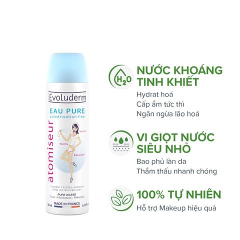 Evoluderm Xịt khoáng Pure Water