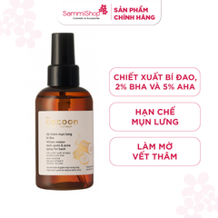 Cocoon Xịt thâm mụn lưng bí đao Winter Melon Dark Spots & acne spray for back 140ml