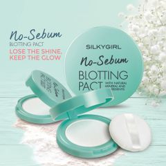 Phấn Phủ Khoáng Dạng Nén Silky Girl No-Sebum Blotting Pact Kiềm Dầu 7g