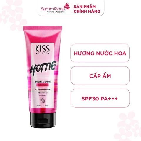 [MUA 1 TẶNG 1] Kiss My Body Sữa dưỡng thể Bright & Shine Perfume Lotion #Hottie 200g
