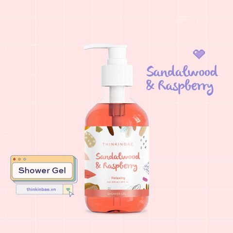 [HÀNG TẶNG KHÔNG BÁN]  QT Thinkinbae Sữa tắm Shower gel #Sandalwood & raspberry 300ml