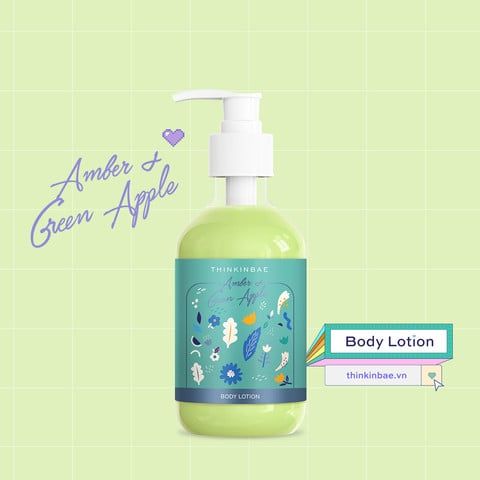 [HÀNG TẶNG KHÔNG BÁN]  Thinkinbae dưỡng thể body lotion #Amber & green apple 300ml