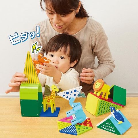Bộ xếp hình nam châm Pythagoras® từ PEOPLE Nhật Bản - Bộ vườn thú dành cho bé từ 1 tuổi PGS130