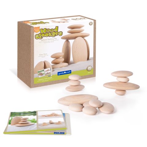 G6771 Guidecraft Wood Stackers River Stones