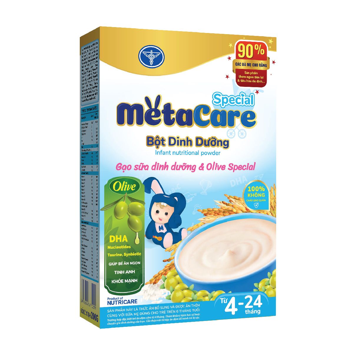  Bột ăn dặm Metacare gạo sữa dinh dưỡng & Olive Special 