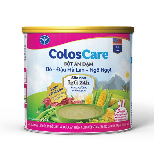  BỘT ĂN DẶM COLOSCARE BÒ ĐẬU HÀ LAN NGÔ NGỌT 