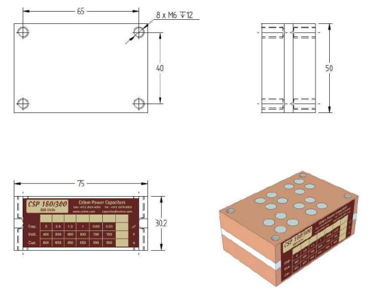 CSP180/300 Conduction-cooled capacitor