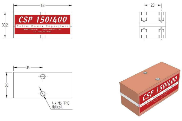 CSP 150/400 Conduction-cooled capacitor