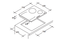 Bếp từ 3 vùng nấu ROSIERES RFI802