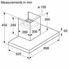 MÁY HÚT MÙI ÁP TƯỜNG BOSCH DWBM98G50B