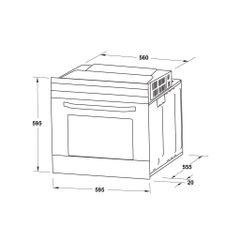 Lò nướng âm tủ 70 lít HO-6T70A 538.01.441