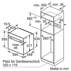 LÒ NƯỚNG KÈM HẤP ÂM TỦ BOSCH HRG635BS1 SERIE 8 71L