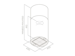 Hút mùi đảo ELICA TUBE ISLAND IX/A/43 PRF0009572